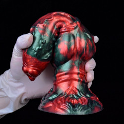 MONSTERED Gode Florix 20 x 7cm Noir et Rouge